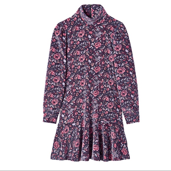 NEW REBECCA TAYLOR FLORAL VELOUR MINI DRESS - Picture 9 of 10